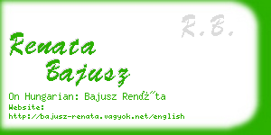 renata bajusz business card